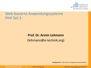 PHP-3 - Prof. Dr. Armin Lehmann - e