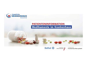Patienteninformation - Medikamente im Krankenhaus