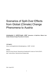 Scenarios of Spill-Over Effects from Global (Climate) Change