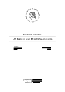 V2: Dioden und Bipolartransistoren