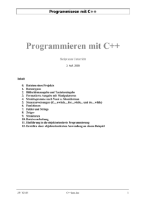 Programmieren mit C++