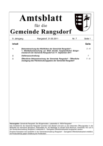 Amtsblatt - in der Gemeinde Rangsdorf