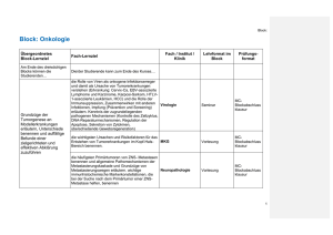 Lernzielkatalog Onkologie