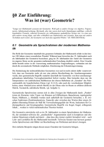 0 Was ist (war) Geometrie?