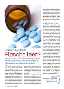 Flasche leer? - Info Praxisteam