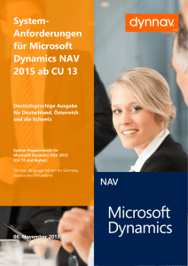 Systemanforderungen Microsoft Dynamics NAV