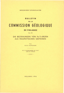 COMMISSION GEOlOGIOUE