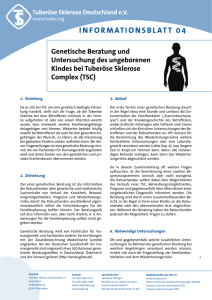 Infoblatt 04 Genetische Beratung - Tuberöse Sklerose Deutschland eV