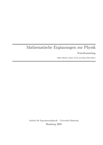 Mathematische Ergänzungen zur Physik