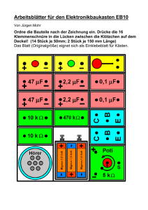 Arbeitsblätter für den Elektronikbaukasten EB10