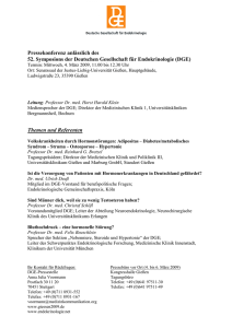 Pressekonferenz anlässlich des 52. Symposions der Deutschen