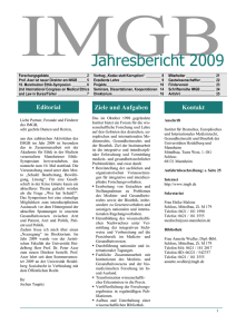 Jahresbericht 2009 - Institut fuer Medizinrecht