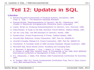 Teil 12: Updates in SQL