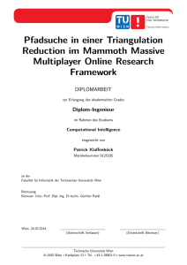 Pfadsuche in einer Triangulation Reduction im Mammoth Massive