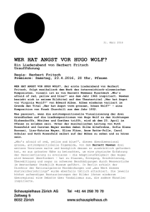 Wer hat Angst vor Hugo Wolf?