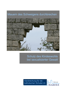 Mauern des Schweigens durchbrechen Schutz des Kindeswohls bei