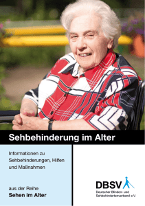 Sehbehinderung im Alter - Deutscher Blinden