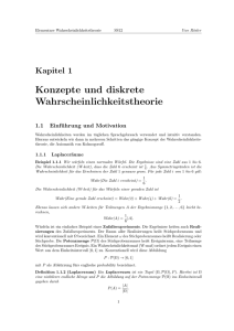 Konzepte und diskrete Wahrscheinlichkeitstheorie