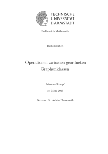 Operationen zwischen geordneten Graphenklassen