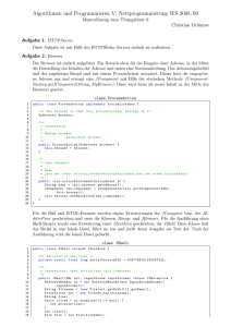 Algorithmen und Programmieren V: Netzprogrammierung WS 2008/09
