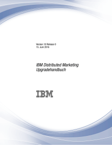 IBM Distributed Marketing 10.0 - Upgradehandbuch