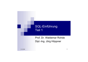 SQL-Einführung Teil 1