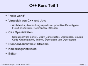 C++ Kurs Teil 1
