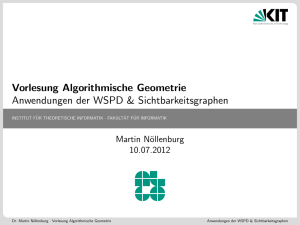 Vorlesung Algorithmische Geometrie Anwendungen der WSPD