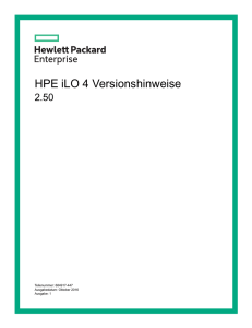 HPE iLO 4 Versionshinweise - HPE Support Center