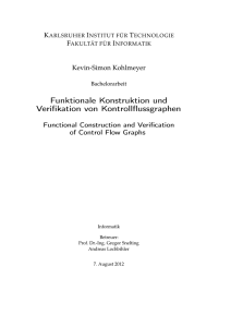 Funktionale Konstruktion und Verifikation von Kontrollflussgraphen