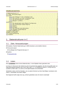 1. Datenstrukturen in C