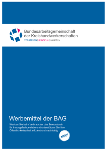 Werbemittel der BAG - Die Kreishandwerkerschaften