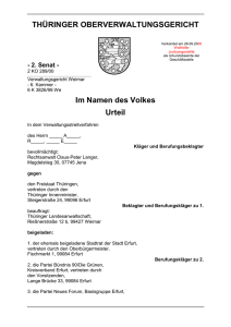 2. Senat - Thüringer Oberverwaltungsgericht