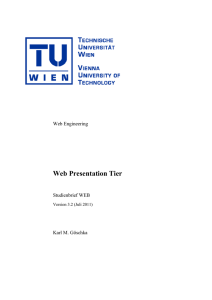 Web Presentation Tier - Distributed Systems Group