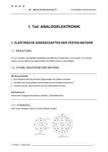 1. Teil: ANALOGELEKTRONIK