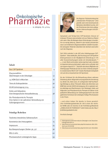 E DIT OR IAL - Deutsche Gesellschaft für Onkologische Pharmazie