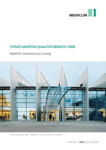 Qualitätsbericht 2008 - MediClin Herzzentrum Coswig