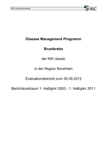 Disease Management Programm Brustkrebs der IKK classic in der