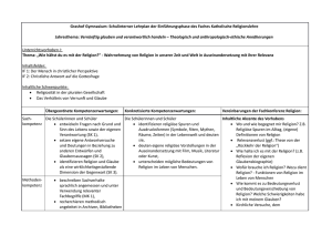 Curriculum katholische Religion Sek. II