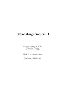 Elementargeometrie II - Institut für Mathematik Potsdam