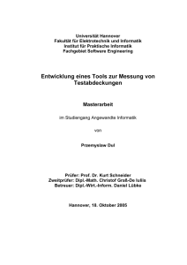 Entwicklung eines Tools zur Messung von Testabdeckungen