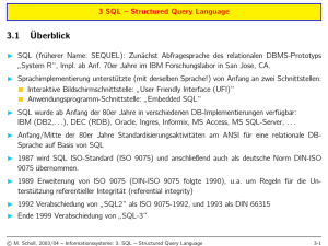 3.1¨Uberblick - Fachbereich Informatik und Informationswissenschaft