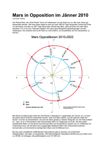 Mars in Opposition im Jänner 2010