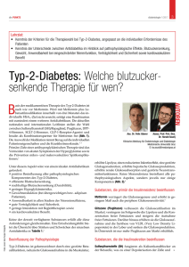 Typ-2-Diabetes: Welche blutzucker senkende Therapie