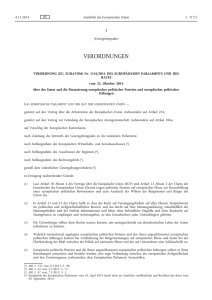 Verordnung (EU, Euratom) Nr. 1141/2014 des