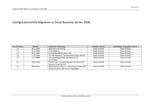 Konfigurationshilfe Migrieren zu Small Business Server 2008