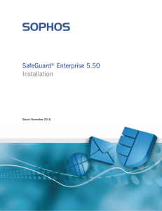 SafeGuard Enterprise Installation