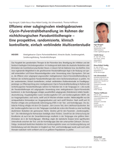 Niedrigabrasive Glycin-Pulverstrahltechnik in der