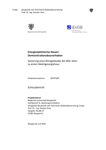 Energieoptimiertes Bauen: Demonstrationsbauvorhaben