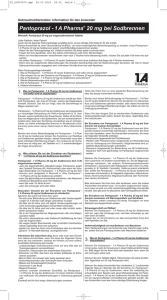 Pantoprazol - 1 A Pharma® 20 mg bei Sodbrennen